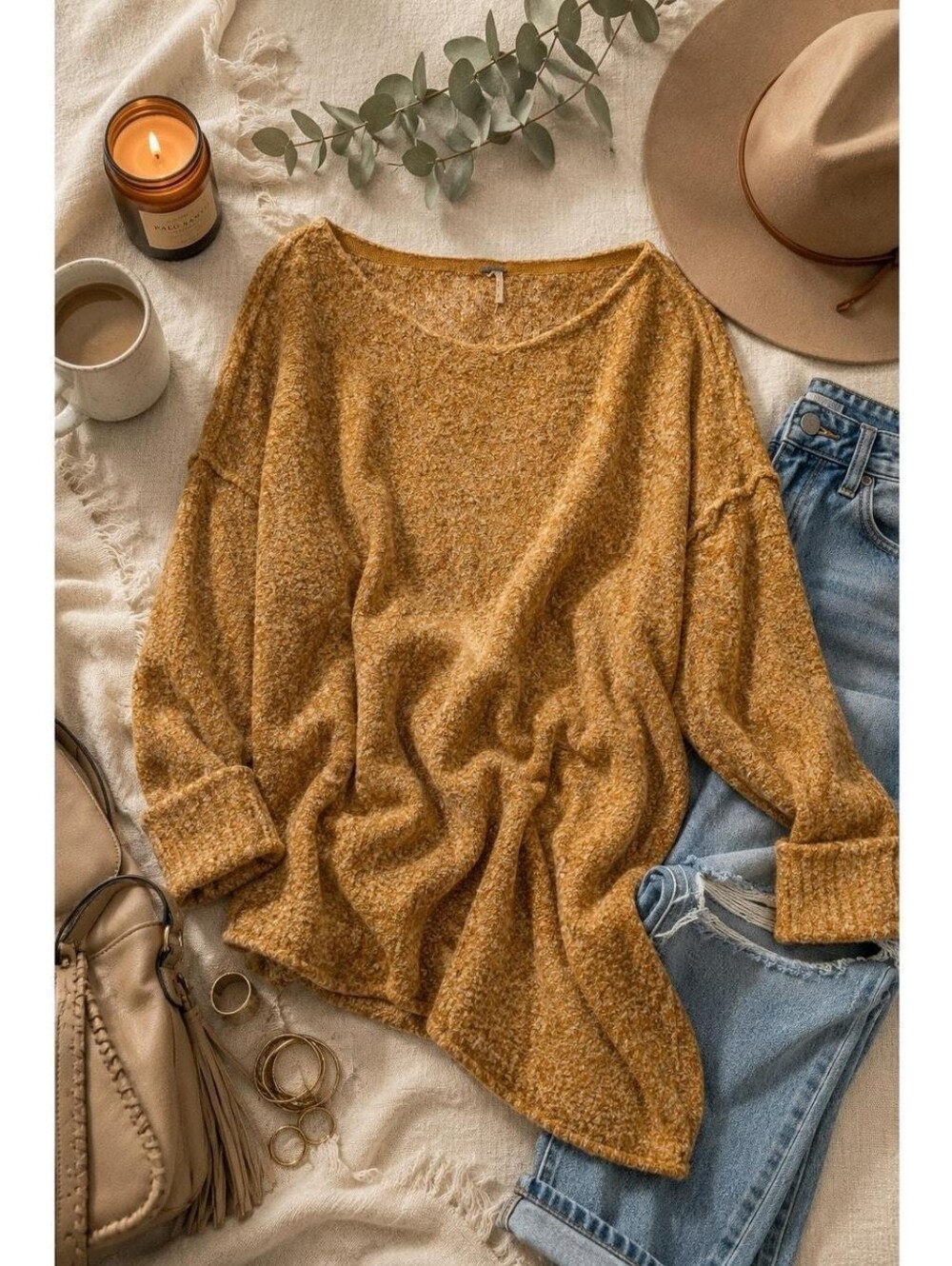 Nwt Oversized Free People Moira Slouchy Tunic Sweater in Honeycomb Womens XS